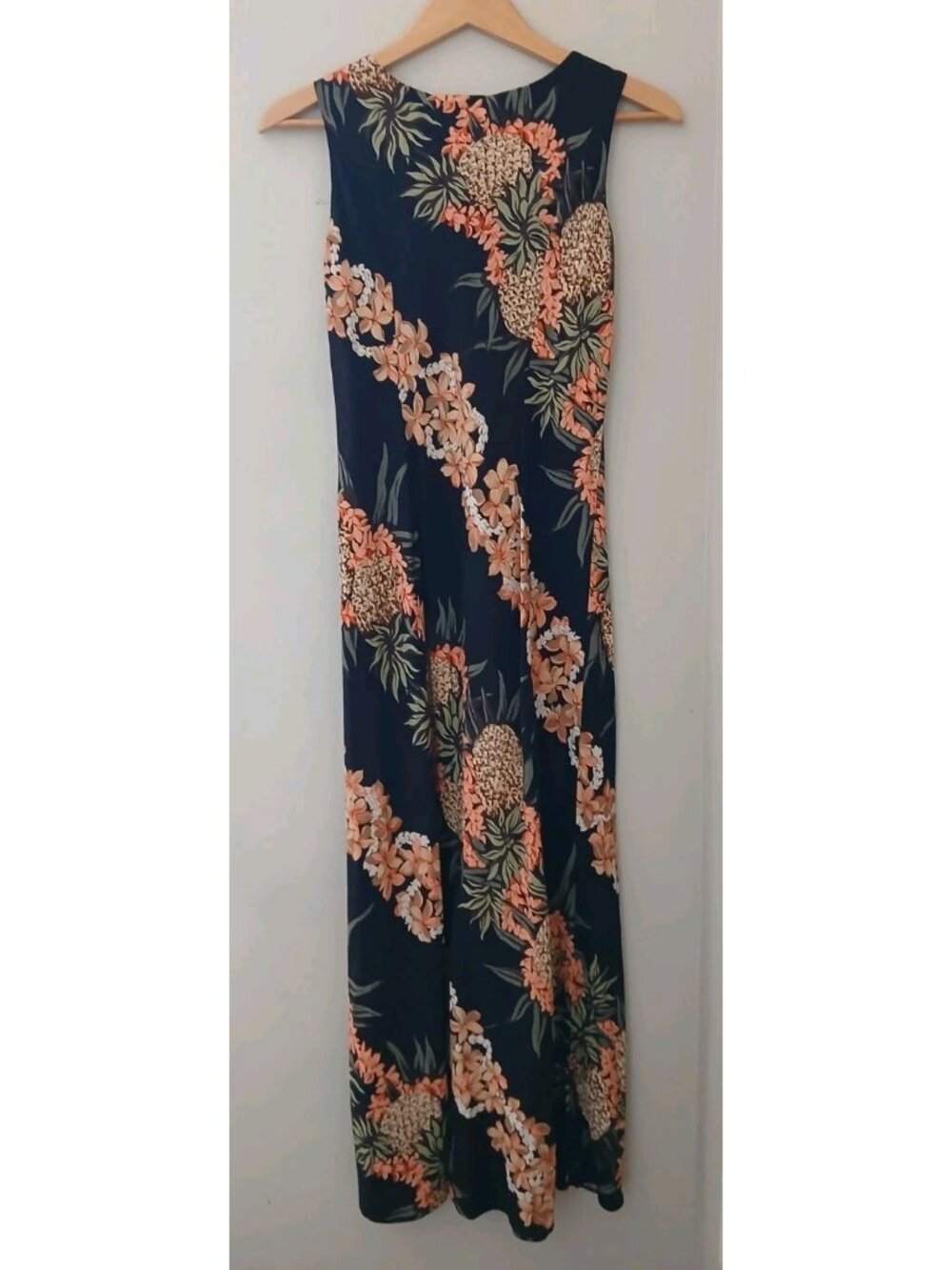 Vtg Hilo Hattie Hawaii Sleeveless Maxi Dress - Picture 6 of 8